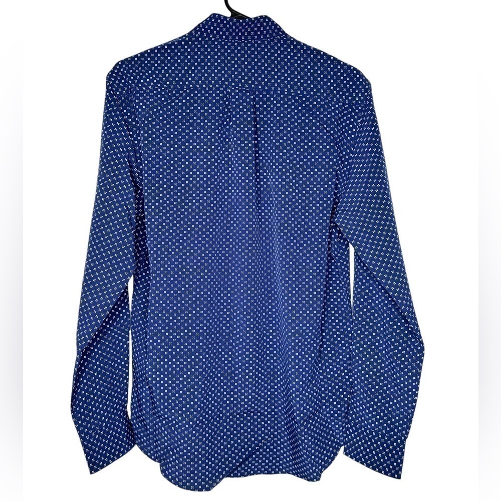 International Report Men’s Navy Stretch Long Sleeve Button Down Modern Fit Small - Picture 2 of 14